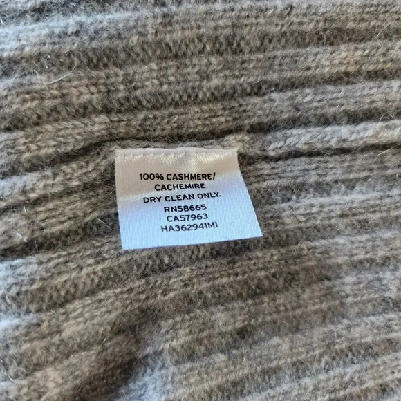 Halogen 100% Cashmere Cardigan Sweater Gray Open Front Rib-Knit Size XS - Picture 7 of 12